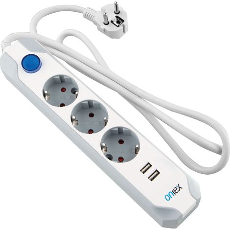 Regleta de enchufe onlex pro 3 tomas cable 1,5 mts (1/2)