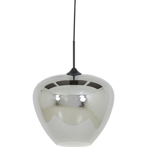 Light & Living - lámpara colgante - Mayson - negro - vidrio - Ø (1/4)