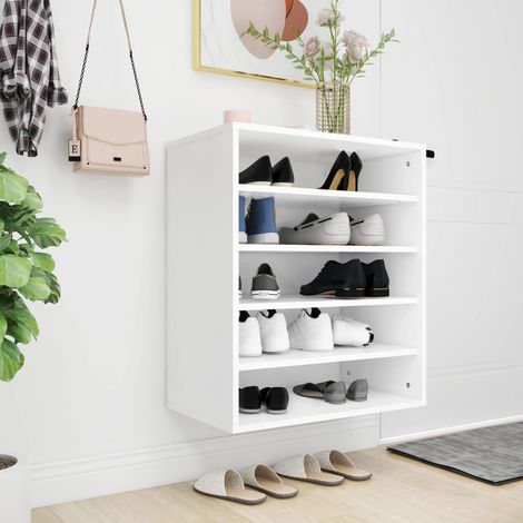 FIMEI Armoire à chaussures Blanc 60x35x70 cm Aggloméré (1/5)