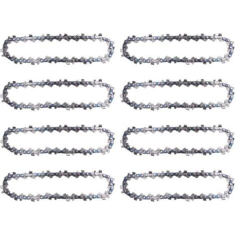 8 Pièces Chaîne Tronçonneuse 4 Pouces Acier pour Scie Élagueuse Électrique Accessoire Jardin Remplacement