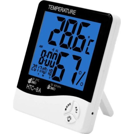 Thermometre numerique hygrometre temperature interieure Moniteur d'humidite Chambre Gauge LCD retro-eclaire Station meteorologique (1/5)