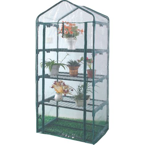BRIXO GEWÄCHSHAUS MIT 4 REGALEN CM.69X49X160H