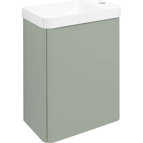 Sapho Zorba - Mueble de lavabo, 39x22x50 cm, 1 puerta izq./dcha., verde LT113-4444 (1/5)