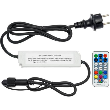 Contrôleur avec Télécommande pour guirlande MXL LOTTI IP67 1600 - 3000 LED 1,5m Lotti (1/2)