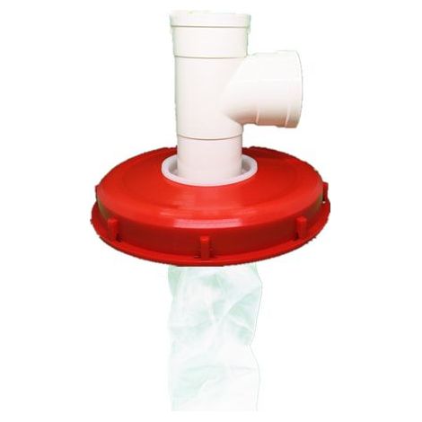 Couvercle de Réservoir IBC avec Filtre en Nylon Lavable pour Réservoir d'eau de Pluie IBC 1000 litres,Filtre À Couvercle IBC Accessoires de Réservoir IBC,Filtre à Eau de Pluie en Nylon (té vertical de (1/5)