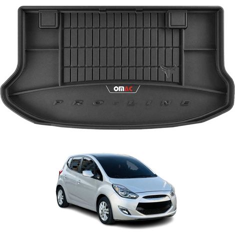 Tapis de Coffre 3D TPE Premium Compatible avec Hyundai ix20 2010-2019 - Bac de Protection de Coffre Intérieur antidérapant Revêtement de Coffre Bords Hauts pour Voiture Noir