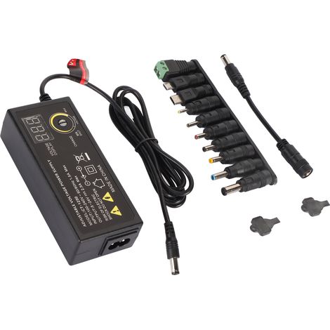 Alimentation universelle 60 W, tension variable de 5 V à 24 V CC, convertisseur AC/DC 100 V-240 V CA vers DC 24 V 2,5 A, prise britannique. (1/5)