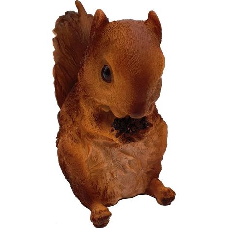 Figurendiscounter Eichhörnchen Dekofigur Braun 14x7x14cm Polyresin Wetterfest