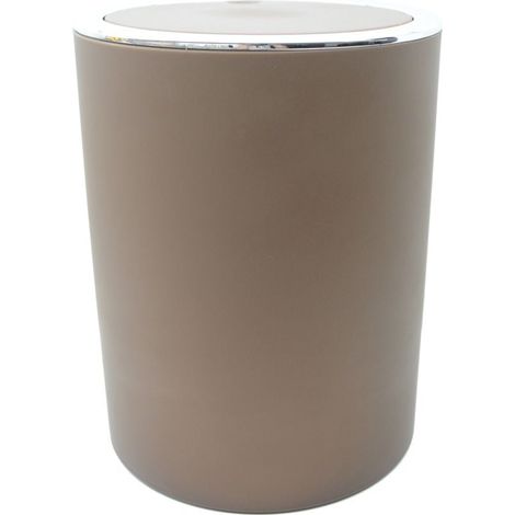 Trendline Kosmetikeimer Ring braun 5 l Badeimer Mülleimer Abfalleimer