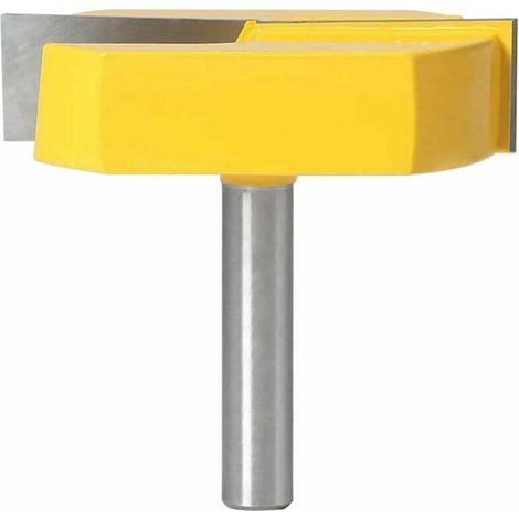 Ulisem Fraise Defonceuse de 8mm pour Nettoyage de Surface de Fond, Convient pour Routeur à Rainure en T T-Track, Dimensions 8x57mm, Lame Jaune.