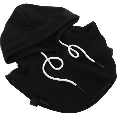 Collo finto in cotone, stile versatile con cappuccio removibile, unisex, nero (1/5)