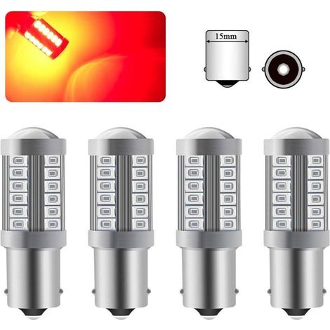 1156BA15S P21W LED Ampoule Rouge Super Brillant 6000K 5630 33 SMD Feu de Recul Stationnement Position Arrière Antibrouillard Arrière Ampoule (1/5)