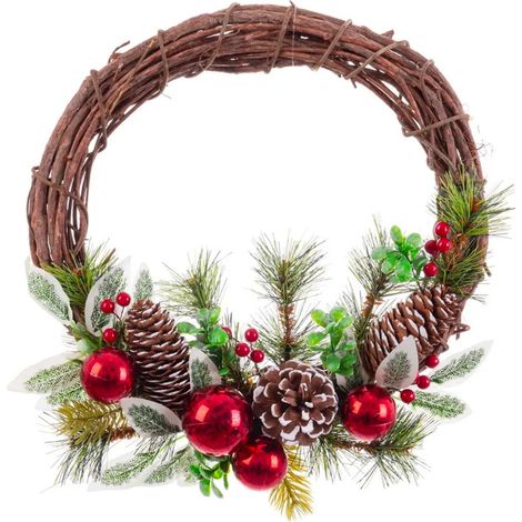 Couronne de l'Avent décoration Noël 30cm (1/3)