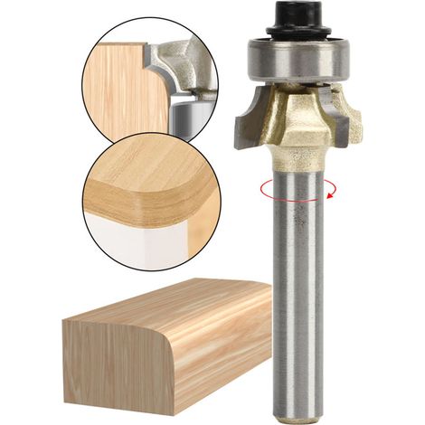Couteau à arrondir et à plaquer les chants de qualité professionnelle, outil de chanfreinage et de biseautage pour le travail du bois, tige de 6,35 mm (1/4"), couteau à arrondir à quatre lames (1/5)