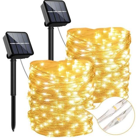 Solar-Außen-Girlande 100 LED 14M - Wasserdicht - 8 Modi - Innen- und Außenbeleuchtungsdekoration