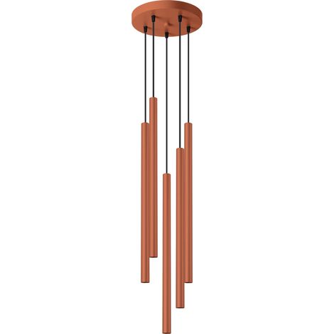 Suspension moderne ocre rouge Ø25 5xG9 Velino Pure Lume (1/5)