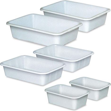 BRB Lot de 6 bacs en plastique de qualité alimentaire, 2 x 12 l, 2 x 25 l, 2 x 40 l (1/3)