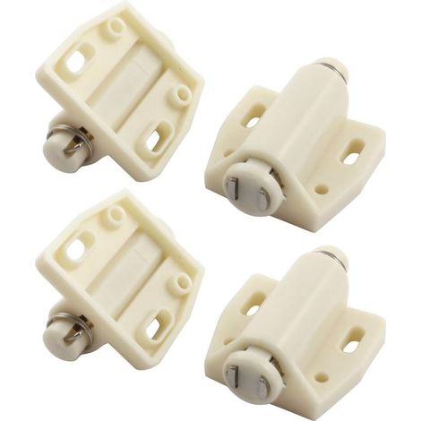 4 Stücke Ersatz Rechteck Basis Beige Kunststoff Schranktür Magnet Catch Touch