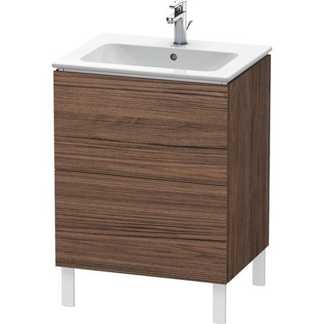 L-CUBE mobile lavabo 620x481x704mm noce scuro