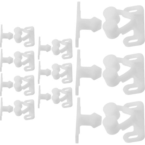 Lot de 10 loquets à bille rouleau en plastique pour meubles (1/5)