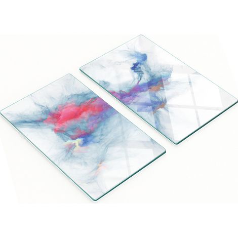 Tablas de vidrio decorativas multifuncionales para cocina Fractal Smoke 2x30x52 cm