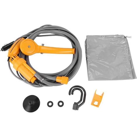 Pomme de Douche éLectrique Portable Camping Pompe Une Eau pour Bateau Voiture Caravane RandonnéE en Plein Air 140