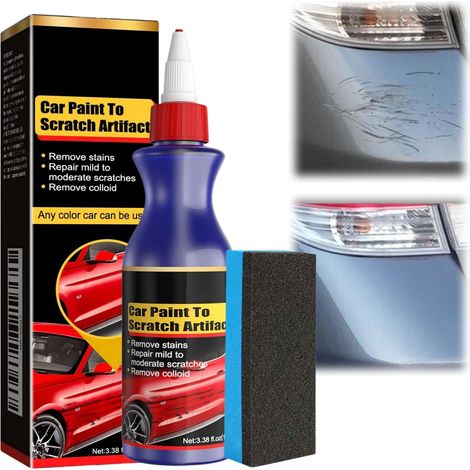 100ML Car Scratch Remover Kit,Polissage Voiture Puissant Produit, Lustrant Voiture Carrosserie,Polish Carrosserie Efficace, Compatible Toutes Peintures,Facile à Utiliser (1/5)