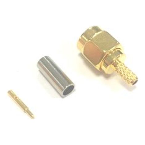 Connecteur coaxial RS PRO Mâle Droit, raccordement A sertir 50O Montage sur câble ( Prix pour 1 )