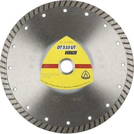 Disque à tronçonner diamant KLINGSPOR DT 310 UT EXTRA 125 x 22,23 mm bord fermé