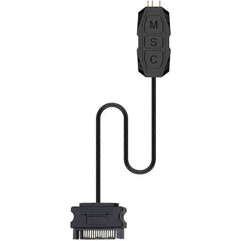 Contrôleur de bande lumineuse ARGB RGB pour PC 5V/12V (alimentation SATA/Molex)