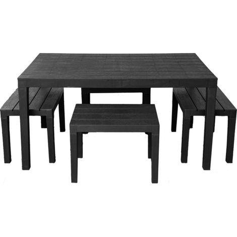 Set Salotto da Esterno - Salottino Outdoor Nero Antracite