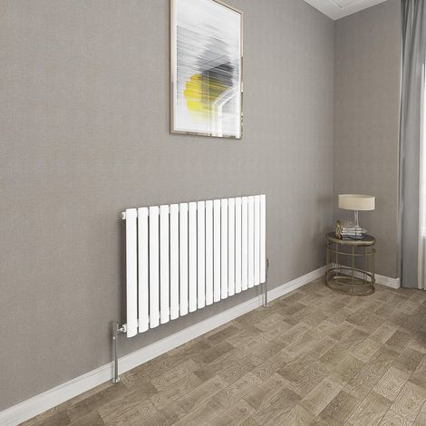 600x1003mm White Single Oval Column Radiator Horizontal Modern Central Heating Radiators