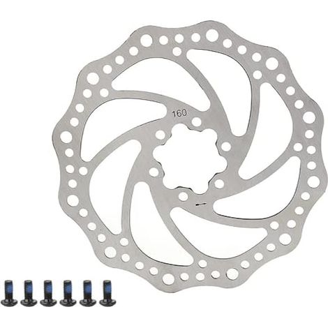 Freins de vélo HJUWANG Disque de frein 160mm avec 12 vis pour VTT vélo de route MTB BMX accessoires vélo (1/4)