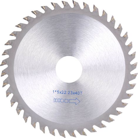 Hartmetall-Sägeblatt, Kreistrennscheibe für Tischkreissäge und Winkelschleifer, 115 x 22,23 x 40 Zähne (1/5)