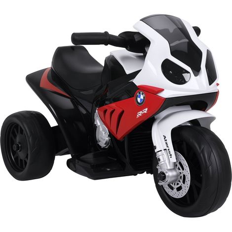 Moto elettrica a 3 ruote per bambini 66 x 37 x 44 cm antiribaltamento fari e musica design moderno in polipropilene rosso 210000440