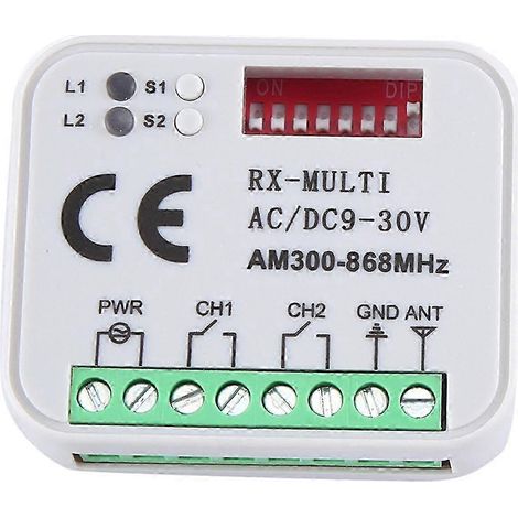 Récepteur multifréquence 433,92 MHz et 868 MHz pour télécommande de porte de garage (1/5)