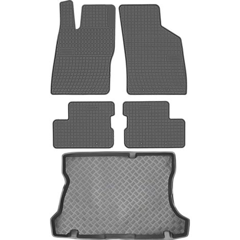 Juego de alfombrillas de goma para coche y maletero para Opel Astra I F Hatchback (1991-2002).