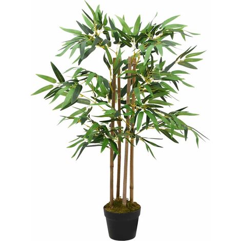 vidaXL Planta artificial de bambú Twiggy con macetero 90 cm (1/2)