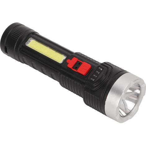 Lampe torche rechargeable USB 500 lm étanche COB, lampe torche portable idéale pour le camping, la randonnée et la pêche. (1/5)