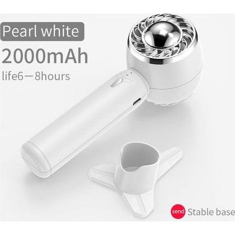 Tragbarer, per USB aufladbarer Ventilator, leise, 2000 mAh, ideal für Sommer und Reisen im Freien. (1/5)