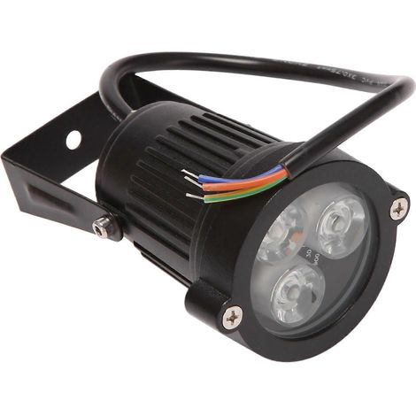 Lot de 4 spots de jardin 3W 220V avec piquet, étanches IP65 (1/5)