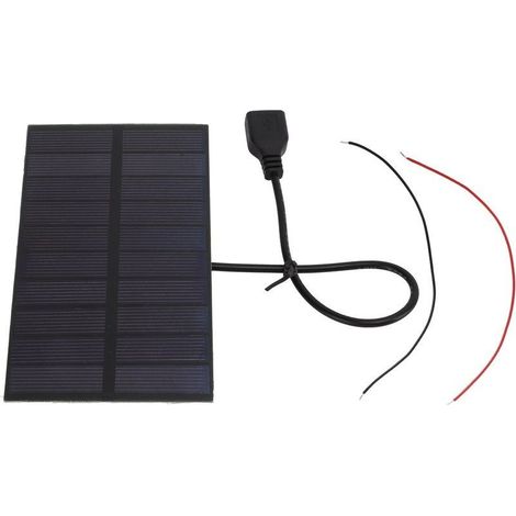 Panneaux solaires DIY en silicium monocristallin 1,5 W 5 V avec interface USB, mini panneau solaire flexible (1/5)