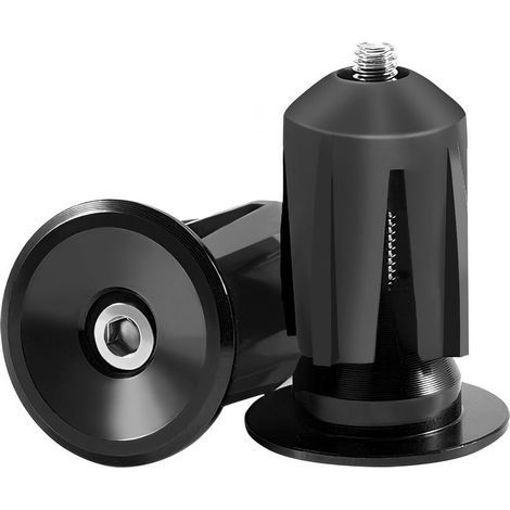 2 Pièces Embouts de Guidon pour Vélos en Aluminium de Guidon Allant de 15 à 23,5 mm Bouchon D'Extrémité de Guidon Velo avec Outil D'Installation pour Vélo de Route et VTT BMX Facile à Installer (1/5)