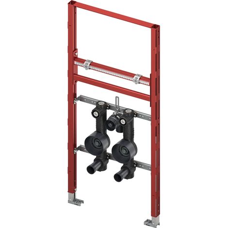 TECEprofil modulo per lavabo incl. due blocchi di montaggio isolati e intercettabili, adatto per alloggiamento capsule contatore acqua con Koax G 2'', altezza 1120 mm, 9310025