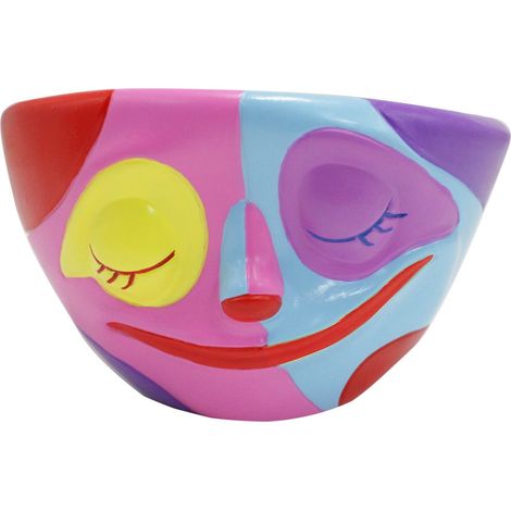 Pot De Fleurs - Visage Abstrait En Résine - Pour Intérieur Et Extérieur - Trou De Drainage - 12,8 X 12,8 X 7,6 Cm - 1 Pièce (1/5)