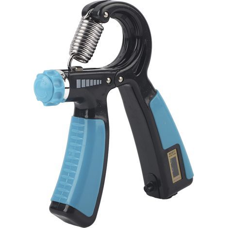 Grand écran ABS - Dynamomètre mécanique pour poignet - Mesure de force de préhension - Noir et Bleu (1/5)