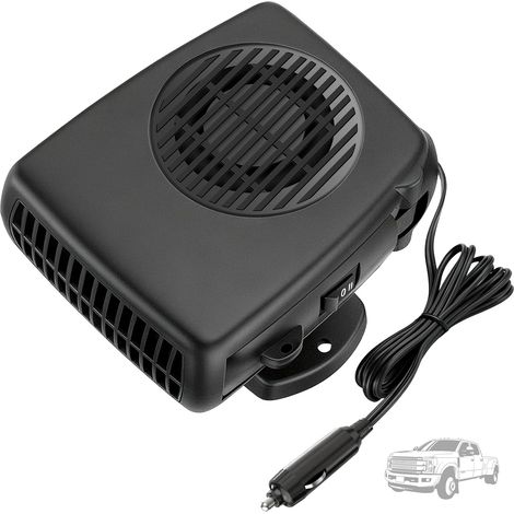 Chauffage voiture allume-cigare 12V 200W camping-car noir (1/5)