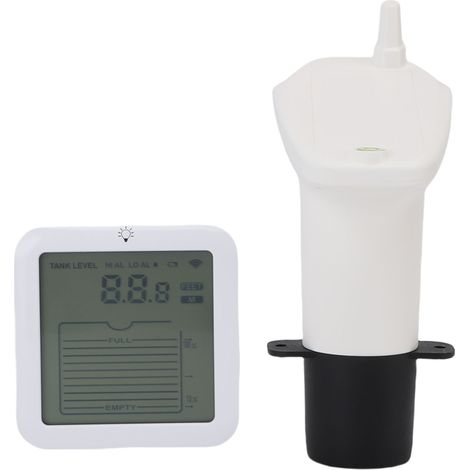 Capteur de niveau à ultrasons pour eau, émetteur étanche IP65, indicateur de profondeur de liquide avec affichage de la température (1/5)