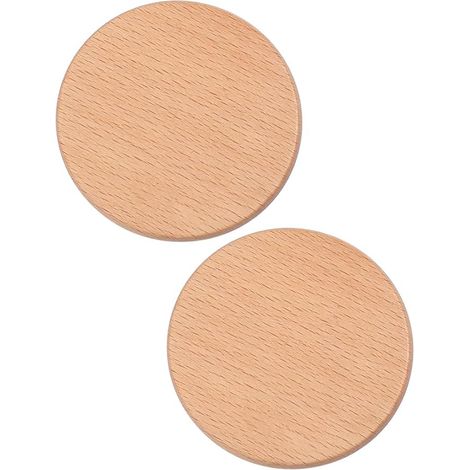 Porte Gobelet Rond et Plat Bois Hêtre Naturel 6cm Protection Table Dessous de Verre Coussin Isolant Thermique Résistant à la Chaleur Soucoupes Maison Bureau (1/3)