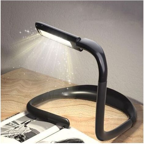 Wiederaufladbare Nackenleselampe, LED-Nachttischlampe, einstellbare Helligkeit, 3 Farben, flexibler Arm, ideal zum Stricken und Basteln (1/2)